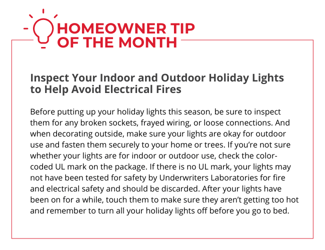 Home Owner Tip of December