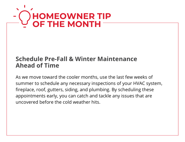 homeowner tip of the month